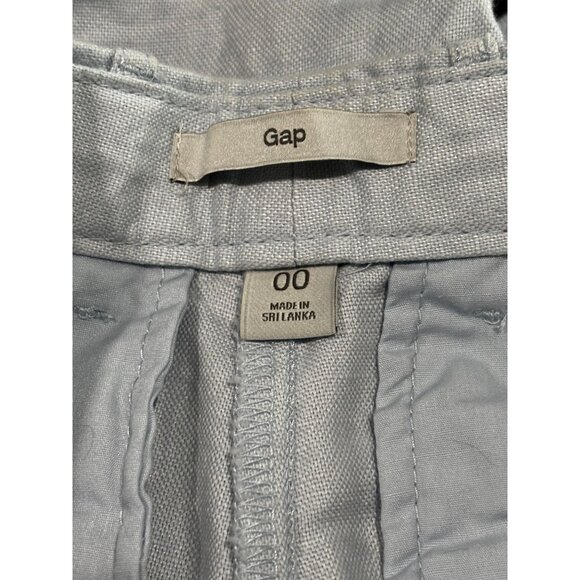 Gap Womens Linen/Cotton Blend Pants Size 00 Light Blue - Picture 3 of 10
